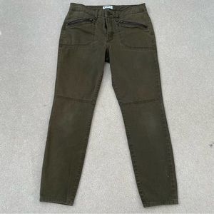 William Rast Juniors “Jane” Olive Utility Pant Zip Up Skinny Leg -  Size 29